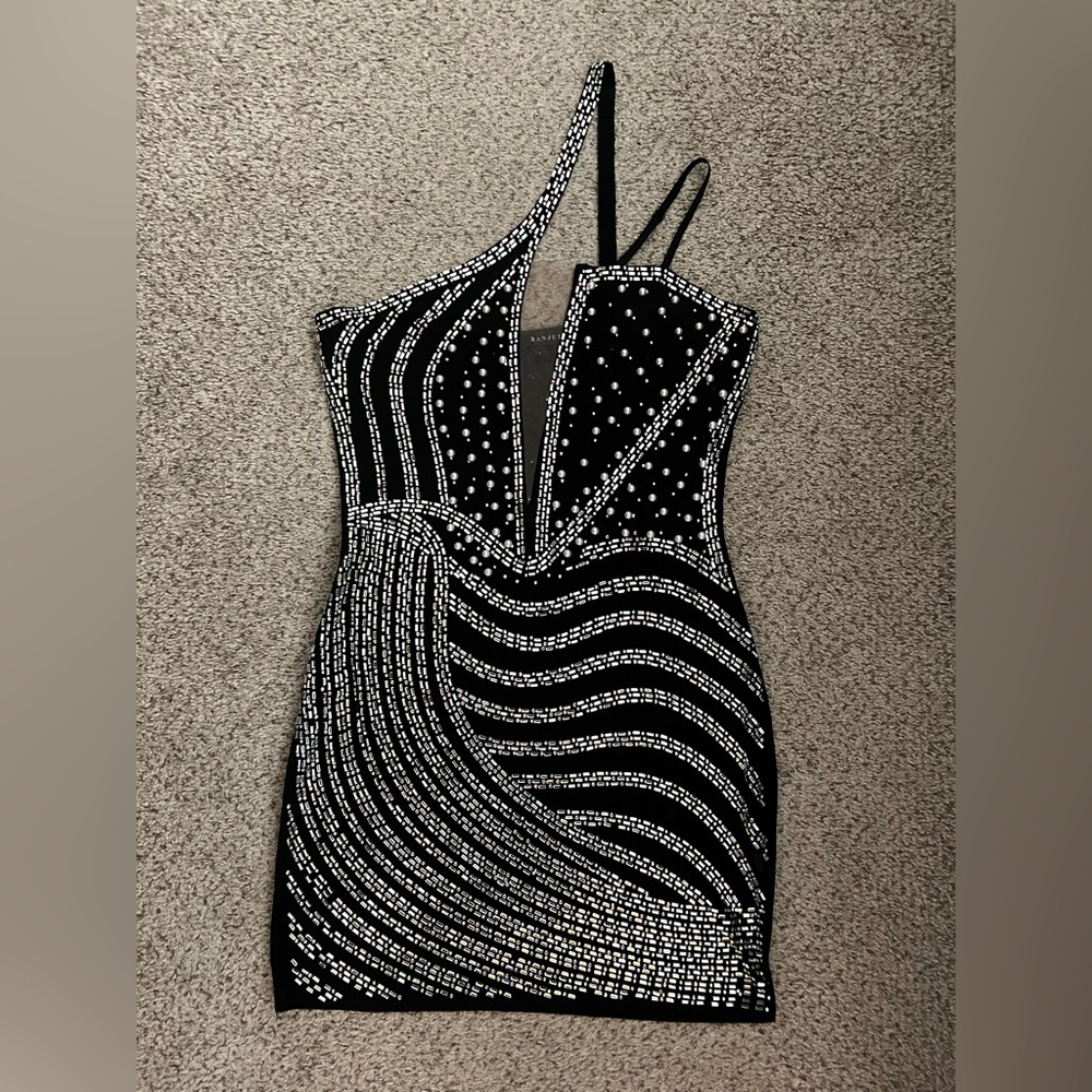 Elegant Black and Silver Women's Dress